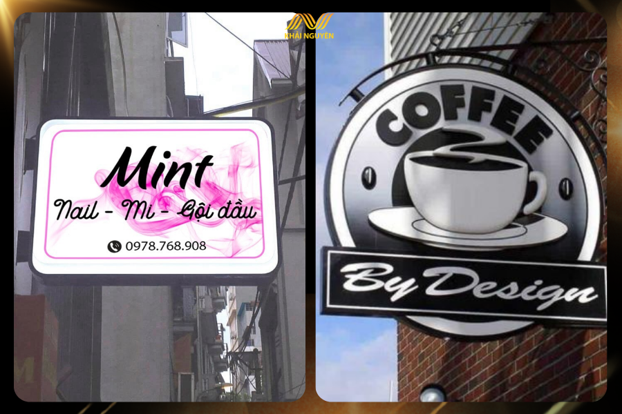 Biển vẫy mica phù hợp với quán cafe đầu tư hình ảnh thương hiệu