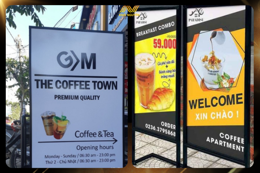 Biển vẫy khung sắt dùng được lâu dài
