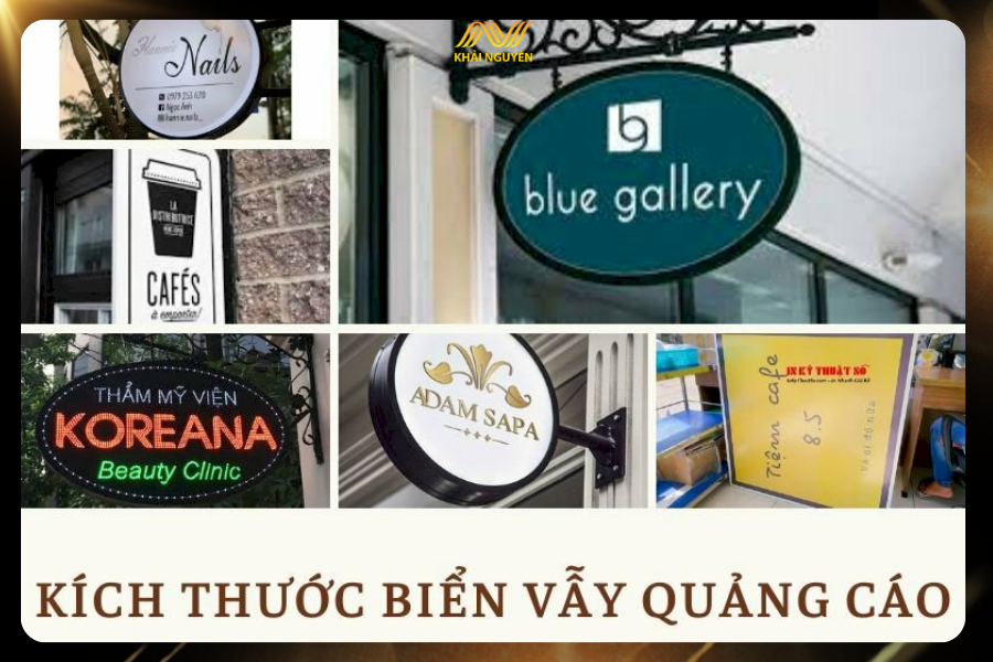 Nên chọn kích thước biển vẫy phù hợp