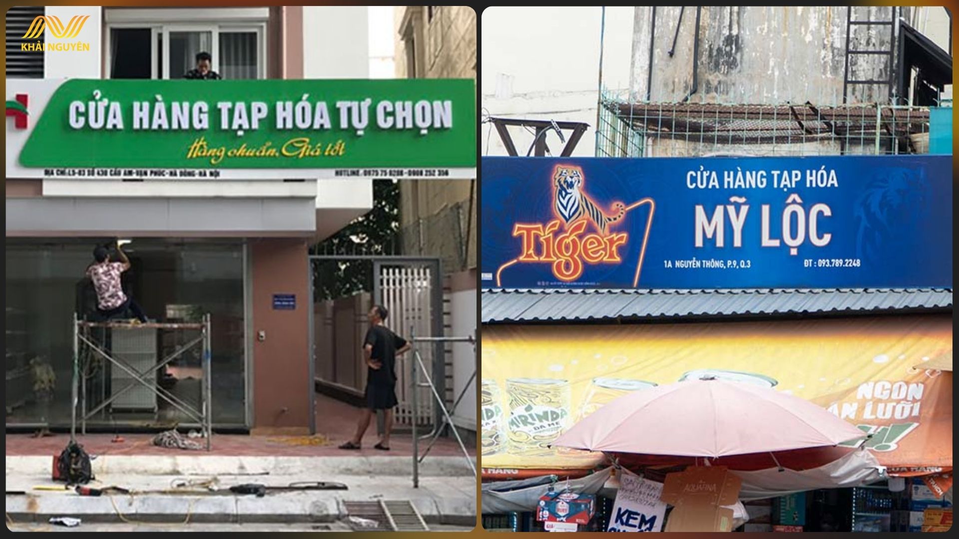 Biển tạp hóa có thể thay đổi kích thước linh hoạt với từng không gian