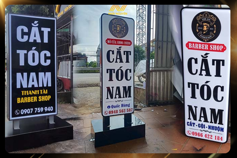 Biển vẫy hình chữ nhật có thể bố trí nhiều thông tin