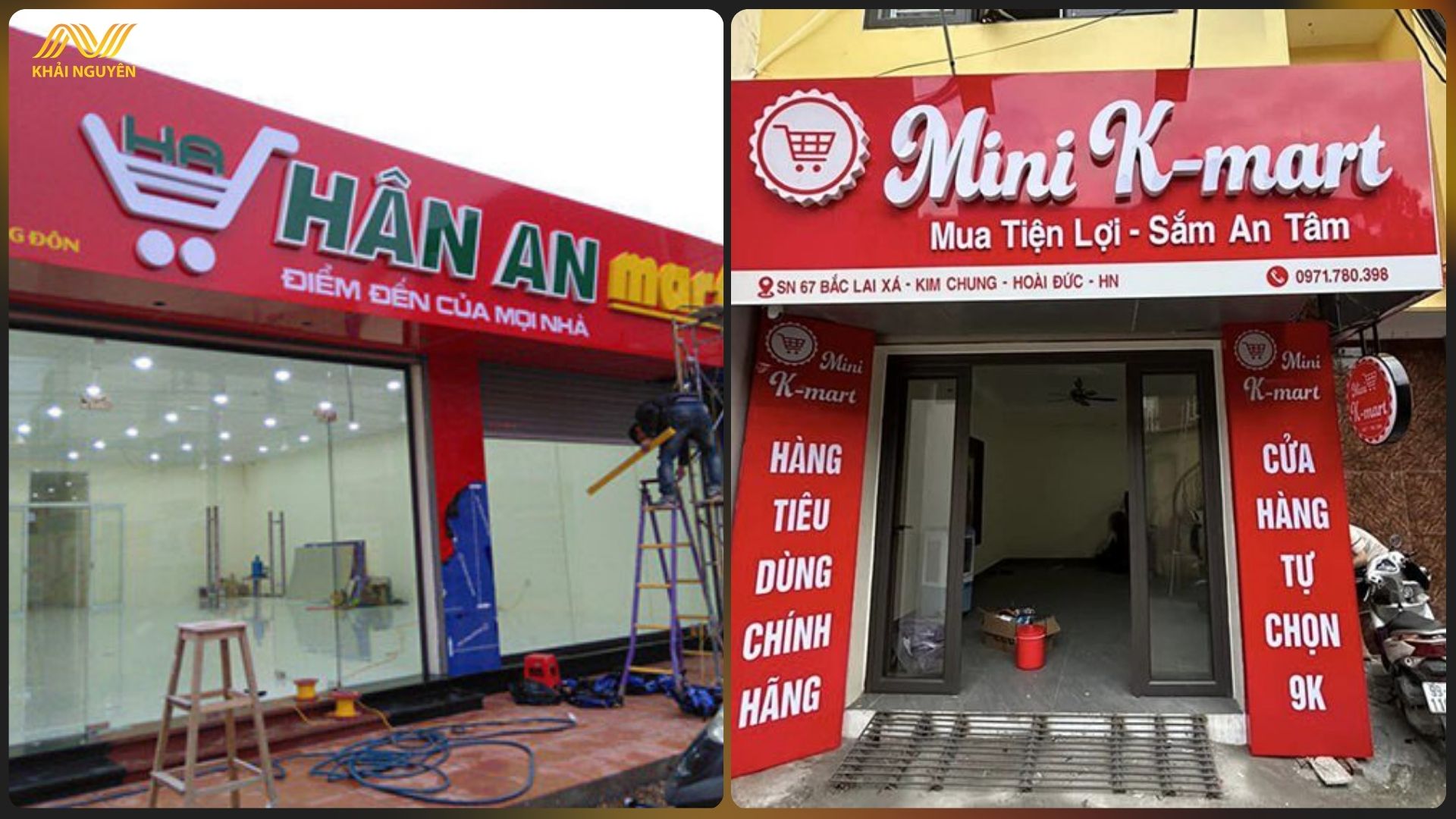 Biển tạo hóa bạt Hiflex dạng chữ nhật được nhiều cửa hàng lựa chọn