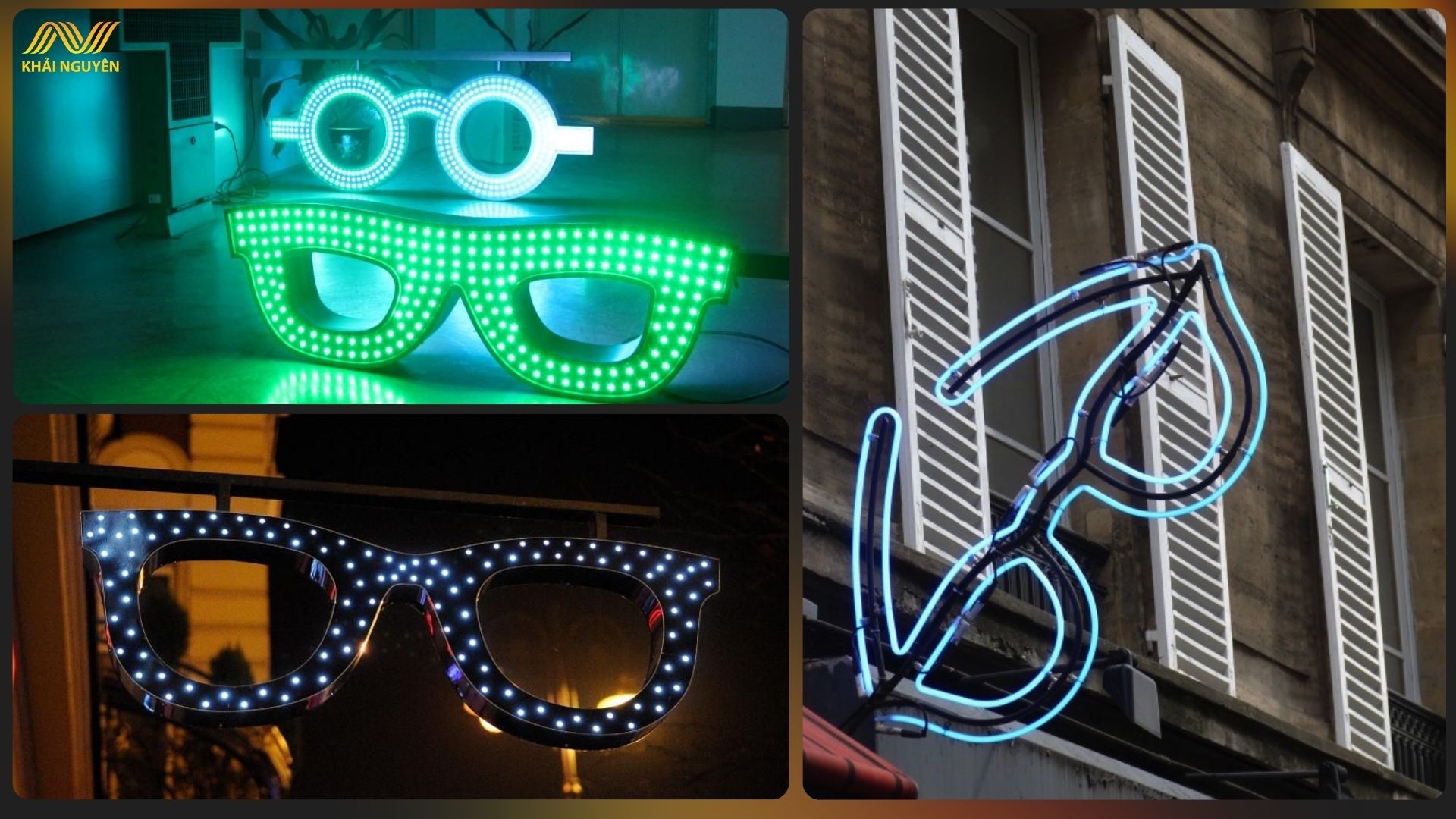 Biển vẫy kính mắt hộp đèn 2 mặt