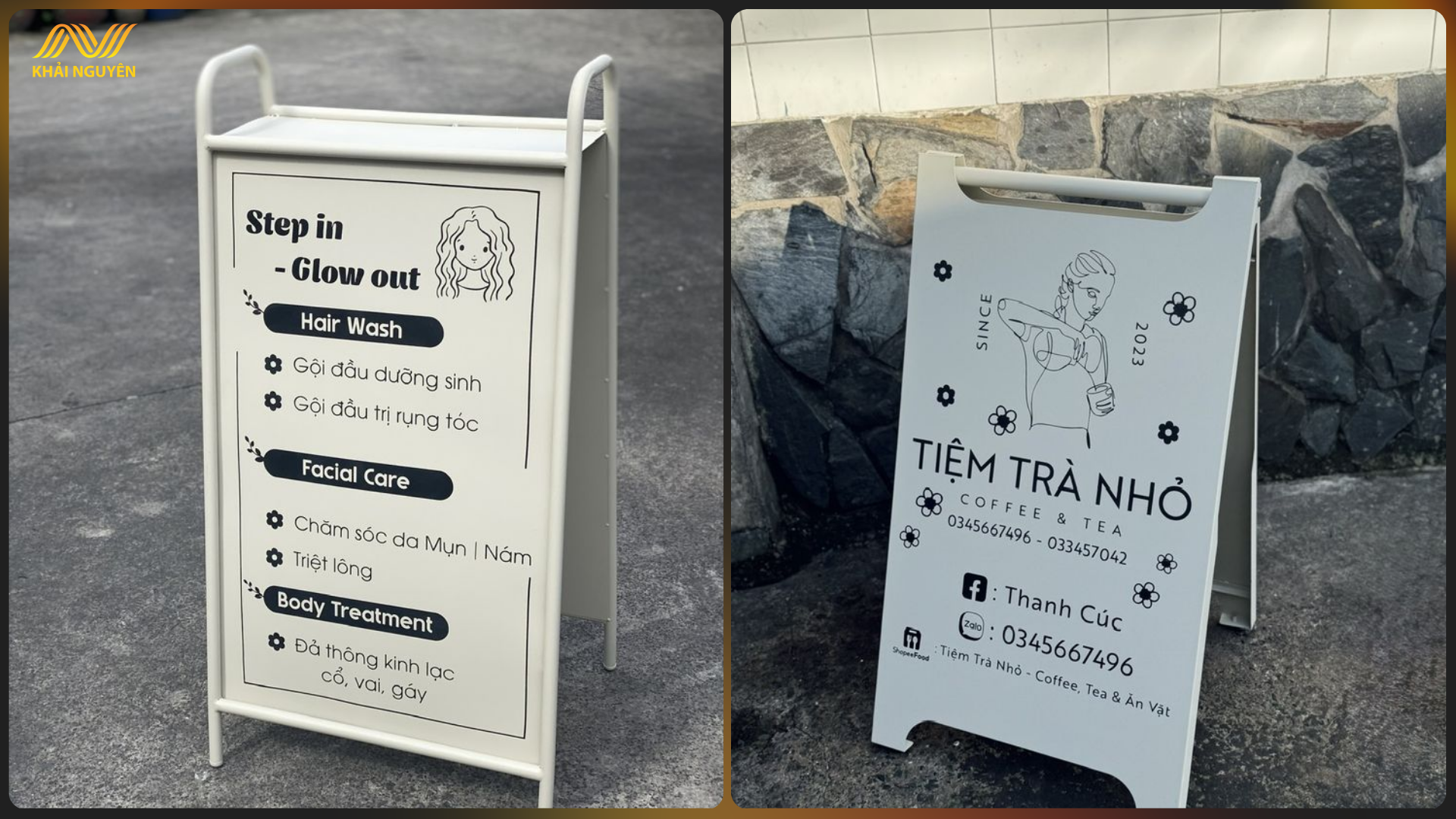 Biển vẫy chữ A gọn nhẹ dễ di chuyển vị trí