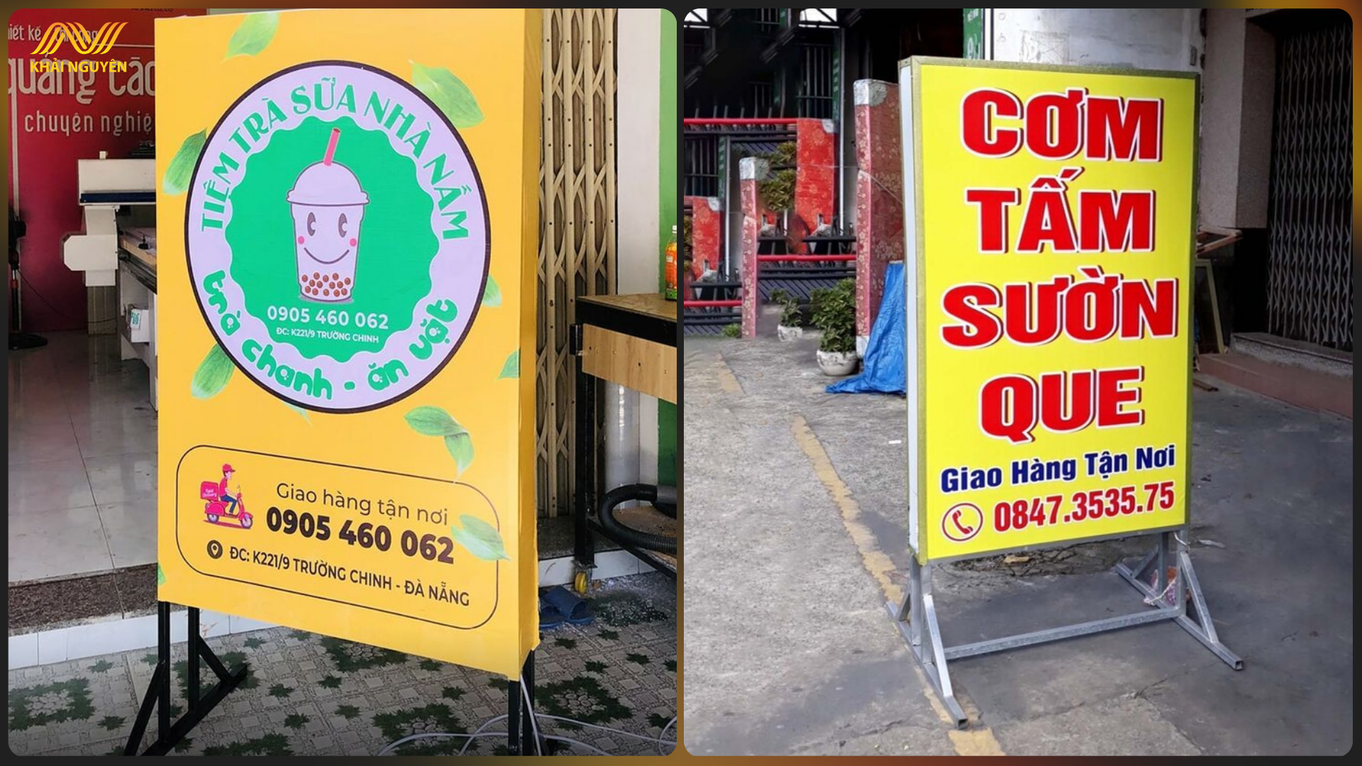 Biển hiệu hộp đèn dễ di chuyển nhiều vị trí