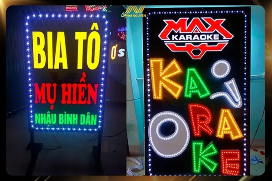 Biển vẫy Mica xuyên sáng kết hợp LED được sử dụng nhiều