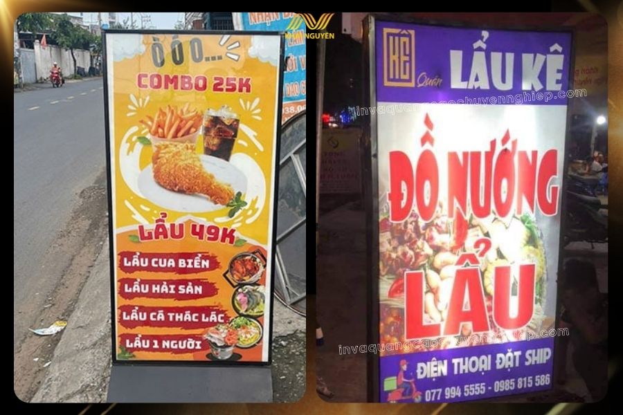 Ưu tiên màu sắc đỏ vàng liên quan ẩm thực