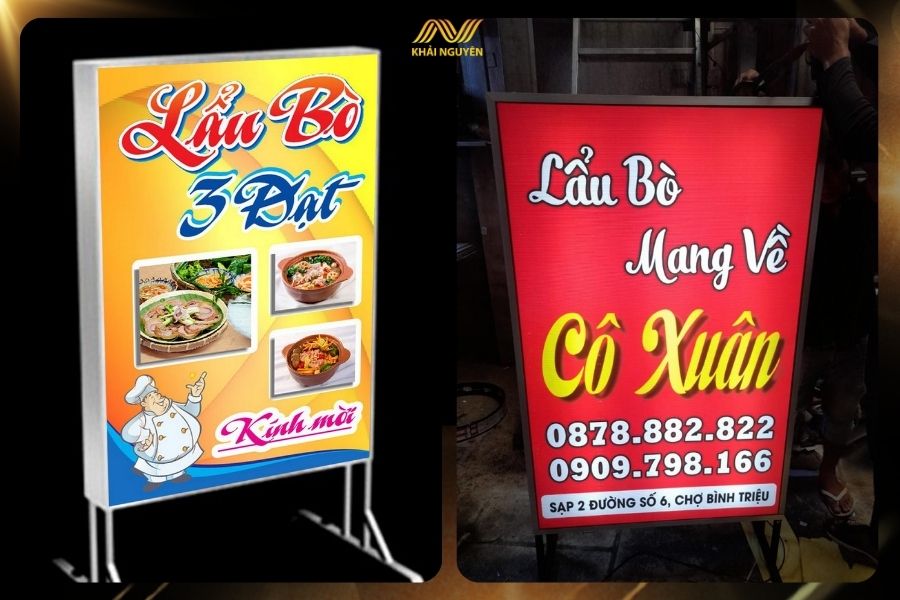 Khải Nguyên chuyên thi công biển vẫy lẩu nướng