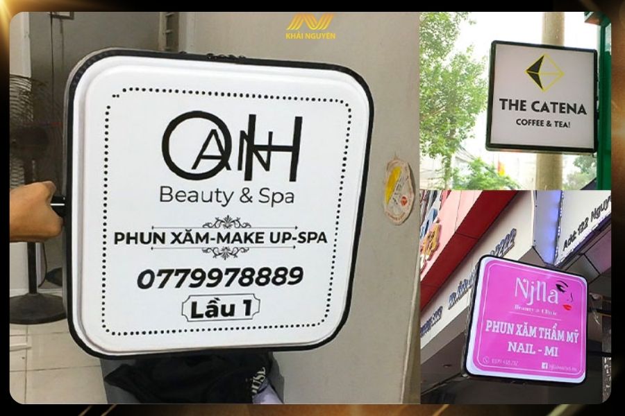 Biển vẫy có biểu tượng về mỹ phẩm được ưu tiên sử dụng