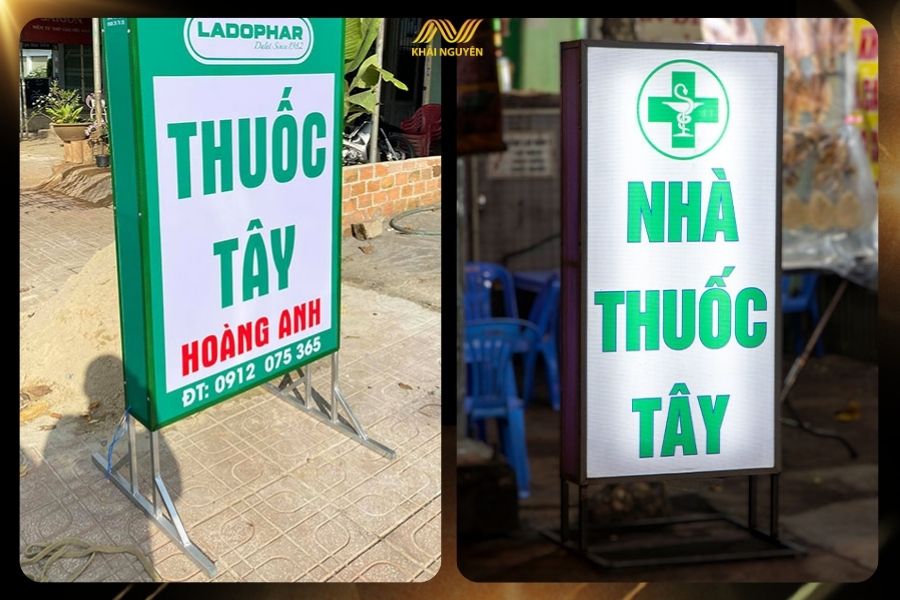 Biển vẫy giúp khách hàng nhận biết từ xa