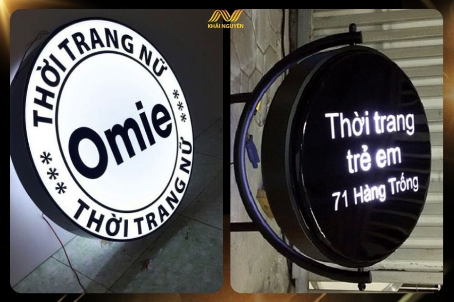 Biển vẫy tròn tạo cảm giác thanh lịch, hiện đại