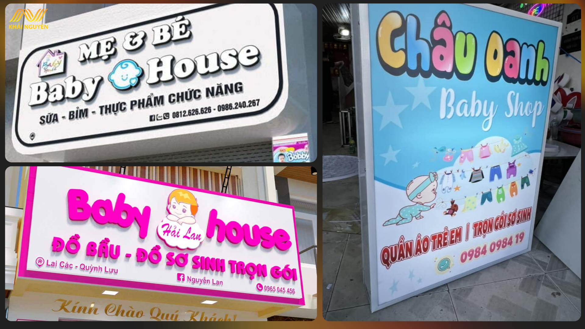 Biển vẫy mica đẹp LED nổi bật vào ban đêm