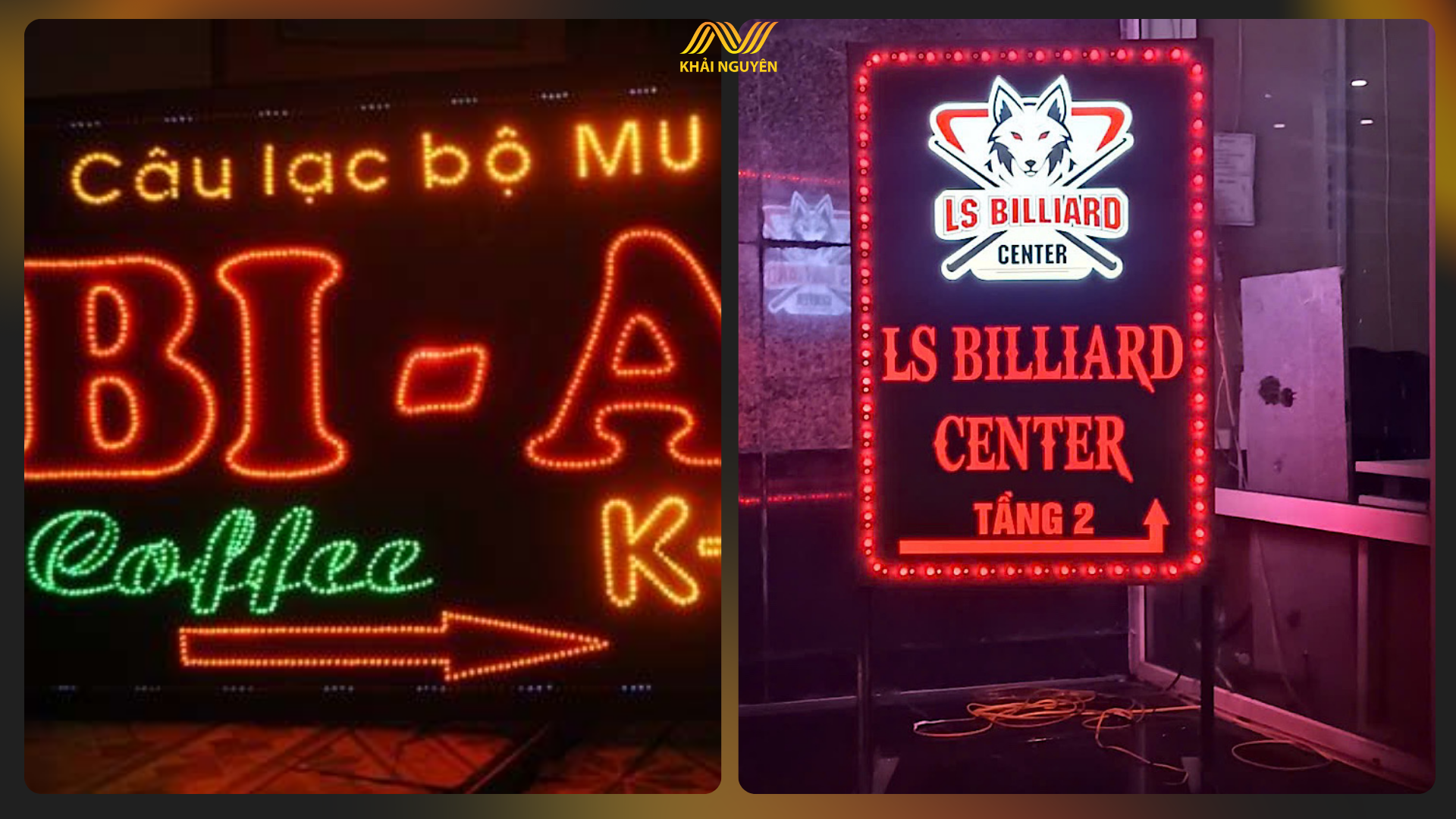 Biển vẫy quảng cáo bạt hiflex và hộp đèn được nhiều quán bia lựa chọn