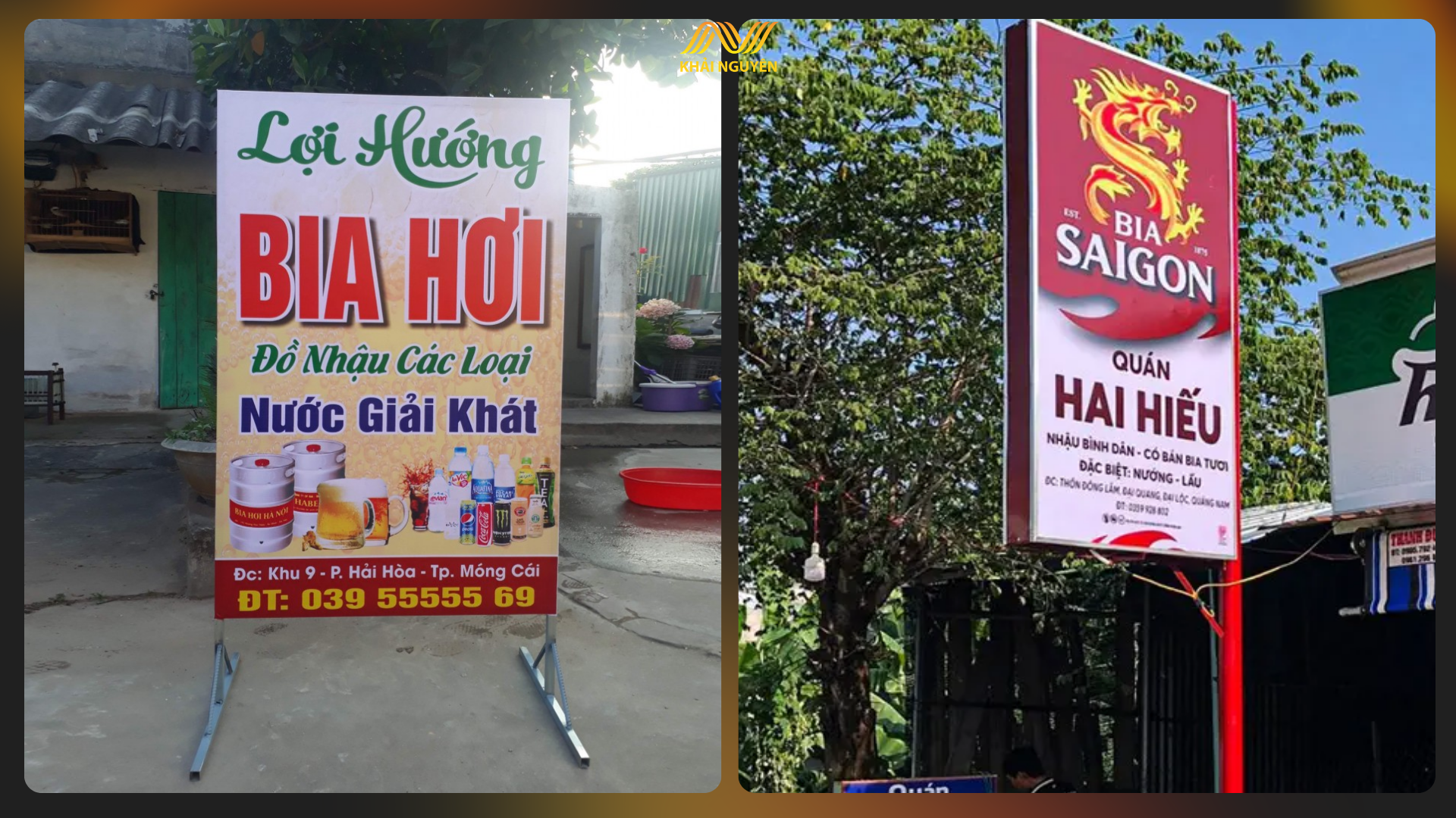 Biển vẫy quán bia cần to rõ để có thể dễ đọc từ xa