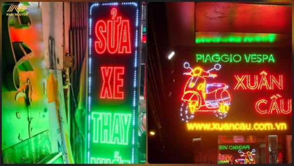 Biển LED giúp cửa hàng nổi bật về đêm