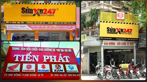 Vì sao nên chọn biển LED Khải Nguyên làm biển vẫy sửa xe máy?