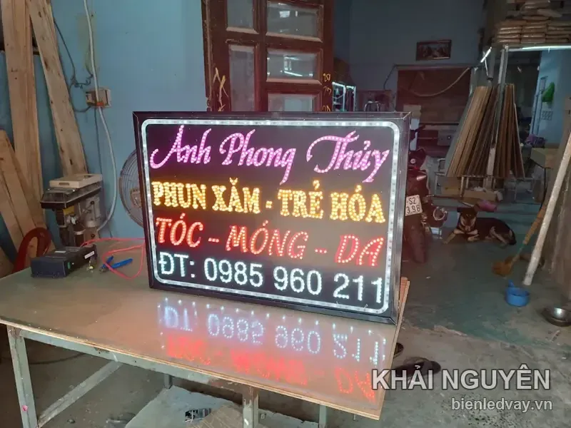 Biển vẫy LED phun xăm, xăm hình - Ánh Phong Thủy do Khải Nguyên thi công