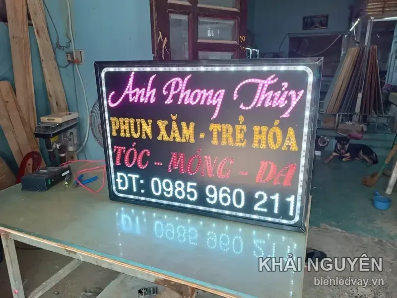Biển vẫy LED phun xăm, xăm hình - Anh Phong Thủy do Khải Nguyên thi công
