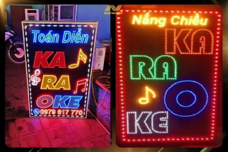 Biển vẫy Karaoke giúp thu hút khách hàng từ xa