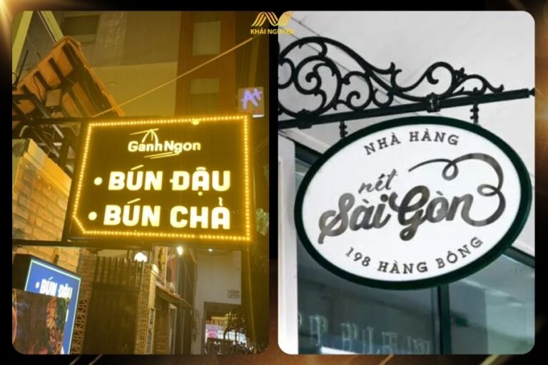 Biển vẫy nhà hàng đang được ưa chuộng hiện nay