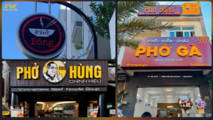 Biển vẫy quán phở đẹp giúp quán thêm nổi bật và hút khách 