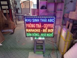 Biển vẫy LED quán karaoke KTV Khu Sinh Thái ABC nhiều dòng chữ nhiều màu