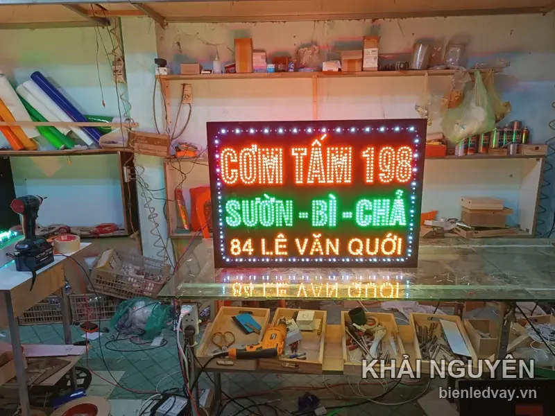 Biển vẫy LED Cơm Tấm 198 Sườn - Bì - Chả