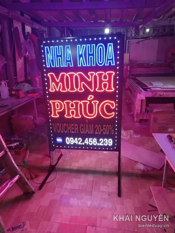 Biển vẫy LED nha khoa - dự án Khải Nguyên