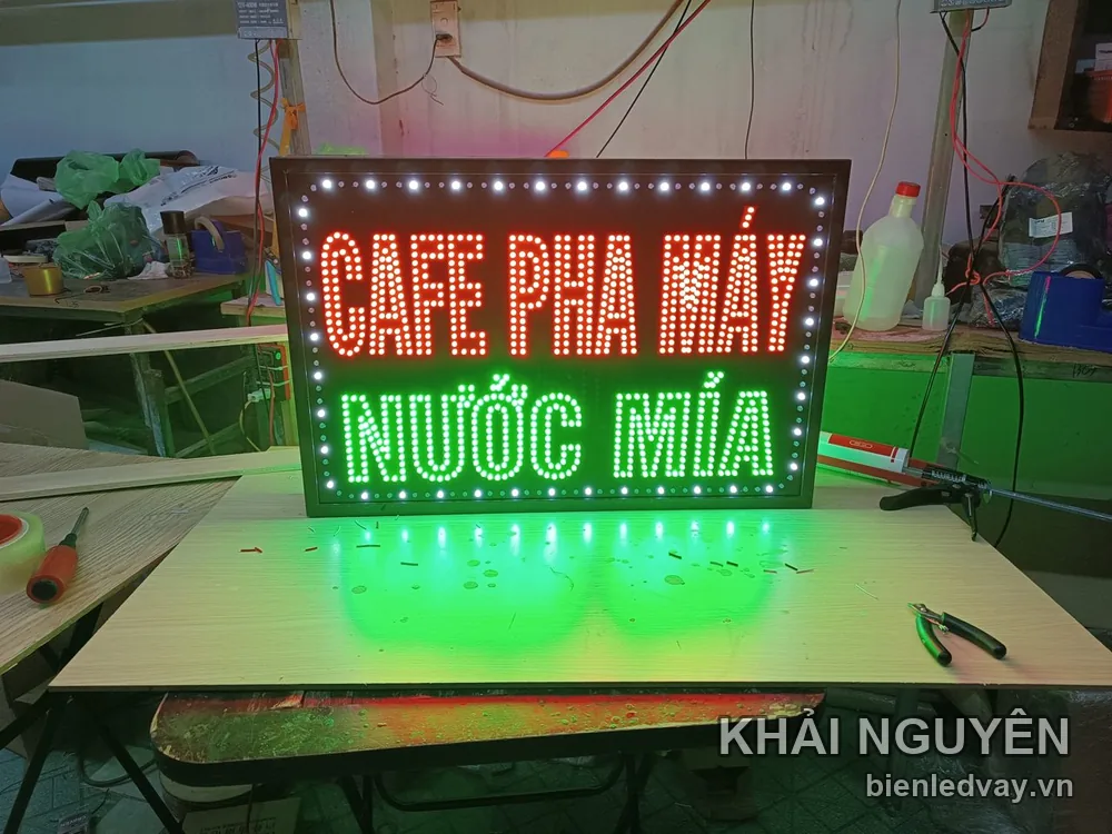 Biển vẫy LED cà phê - dự án Khải Nguyên