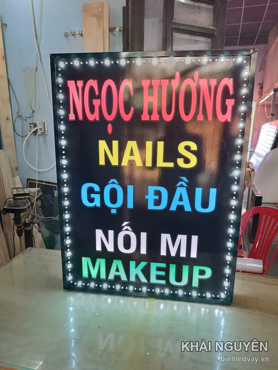 Biển vẫy LED nail - dự án Khải Nguyên