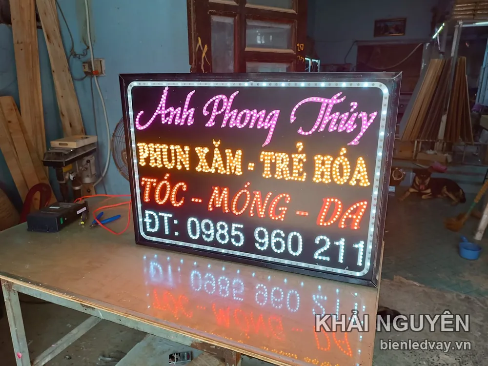 Biển vẫy LED phun xăm, thẩm mỹ - dự án Khải Nguyên
