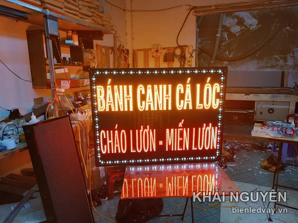 Biển vẫy Bánh Canh Cá Lóc kèm dòng Cháo Lươn - Miến Lươn