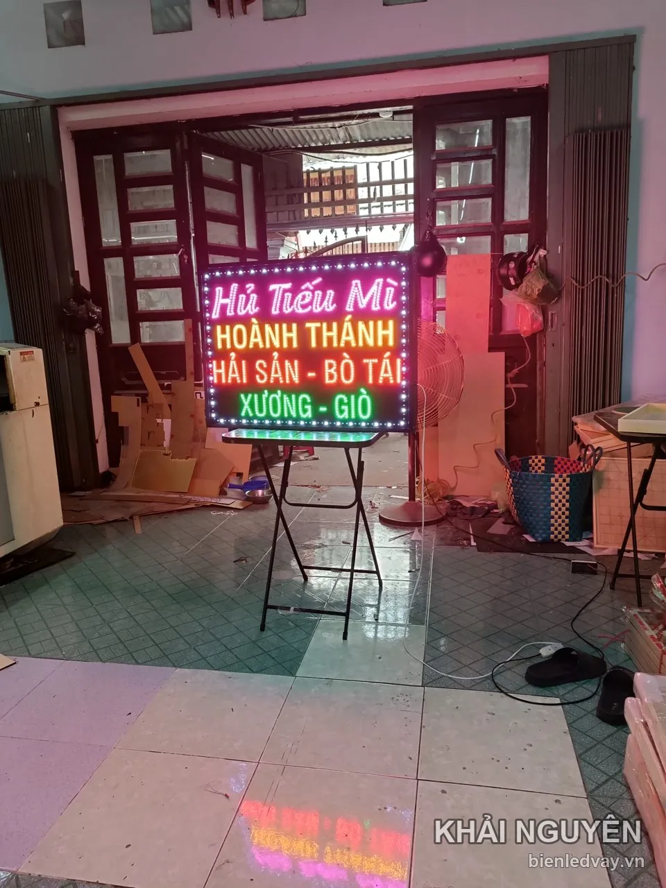 Biển vẫy LED quán phở - dự án Khải Nguyên